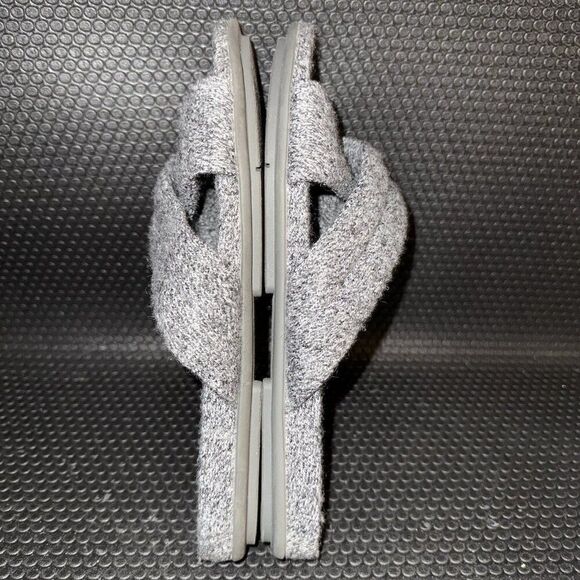 FitFlop Women's Love Gray Marled Gracie Merino Wool Cross Slides Size 10 - Picture 6 of 9